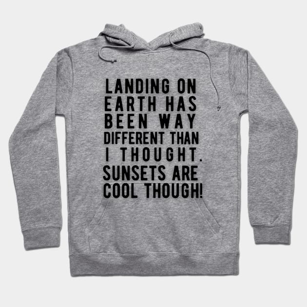 Landing  on earth...sunsets Hoodie by Rebecca Abraxas - Brilliant Possibili Tees